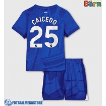 Fotballdrakt Barn Chelsea Moises Caicedo #25 Hjemmedraktsett 2025-26 Kortermet (+ Korte bukser)